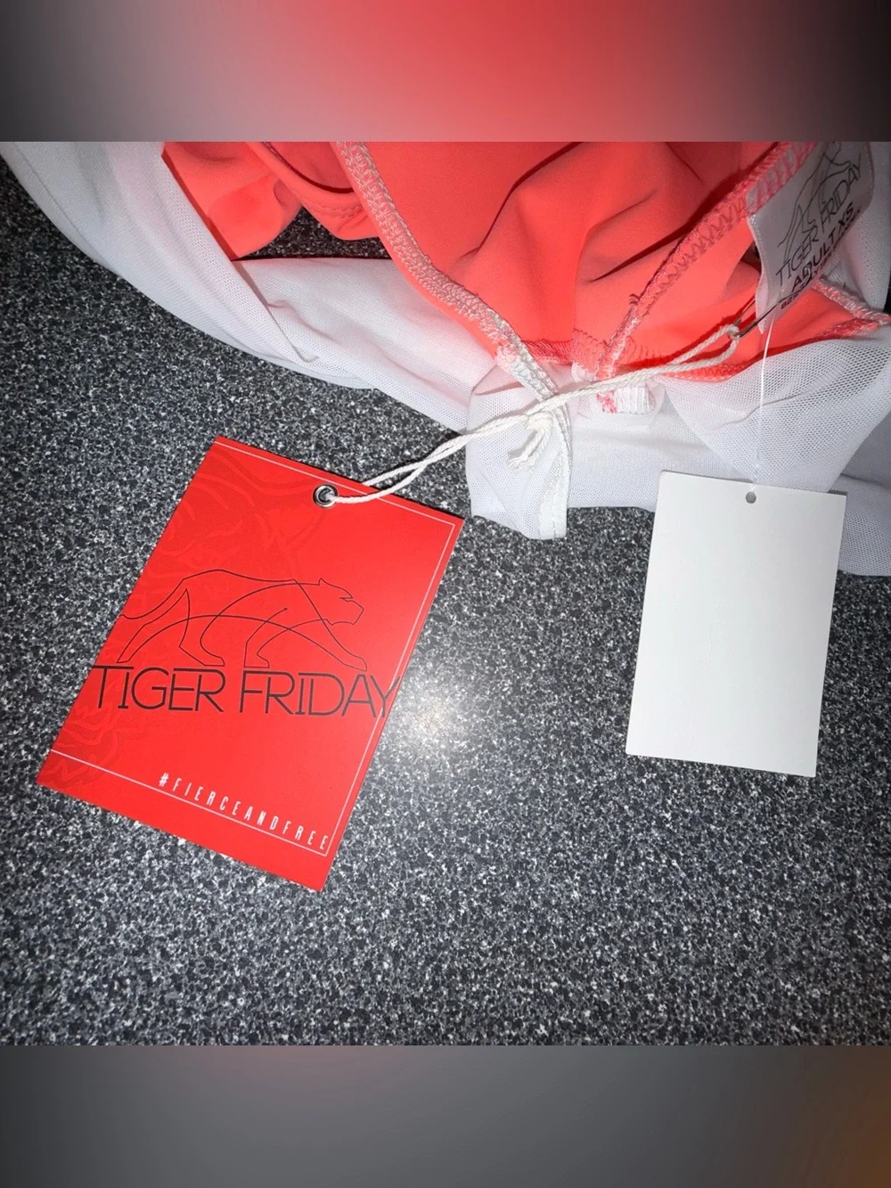 Tiger Friday NWT! Neon Leotard w/White Sheer Sleeves Size Adult X-Small